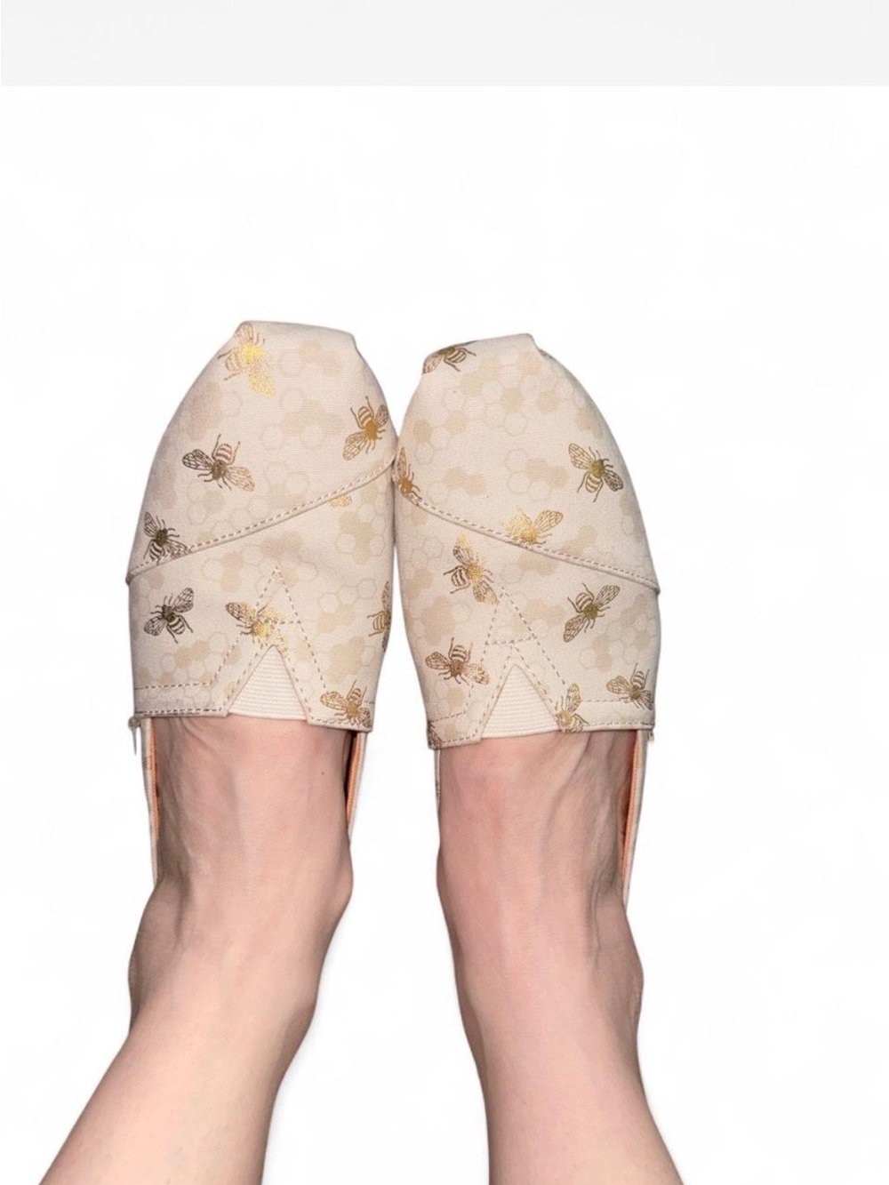 TOMS Women's Birch Foil Bumble Bee Alpargata Slip-On Shoes